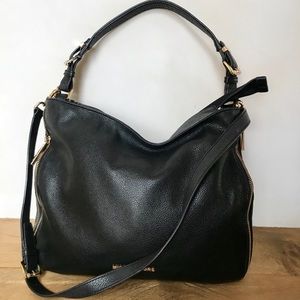 Michael Kors black & gold hobo bag / 2 straps